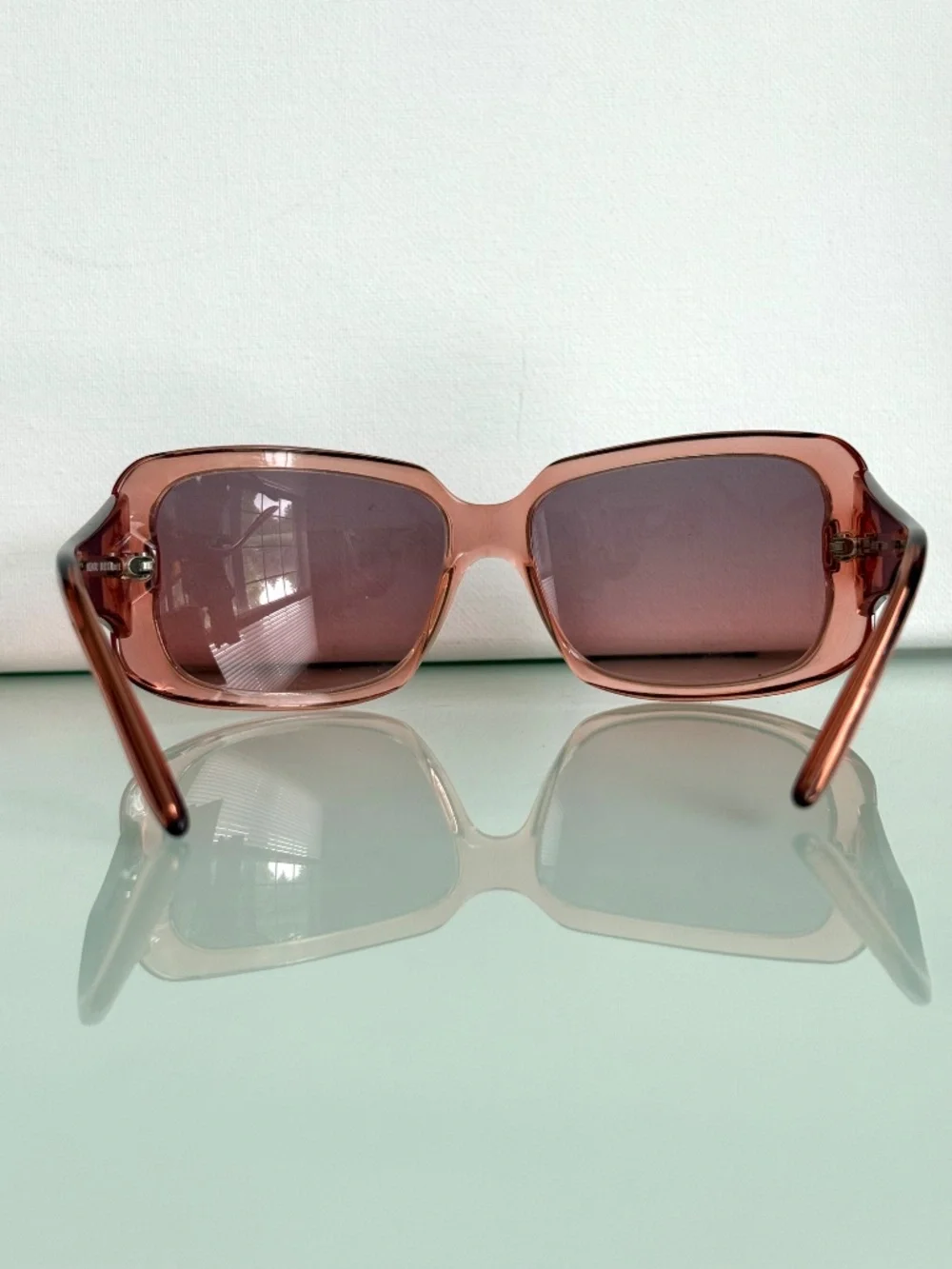 Vintage Hugo Boss Y2K Pink Rose Gold Sunglasses HB11892 62-16 EUC Italy
